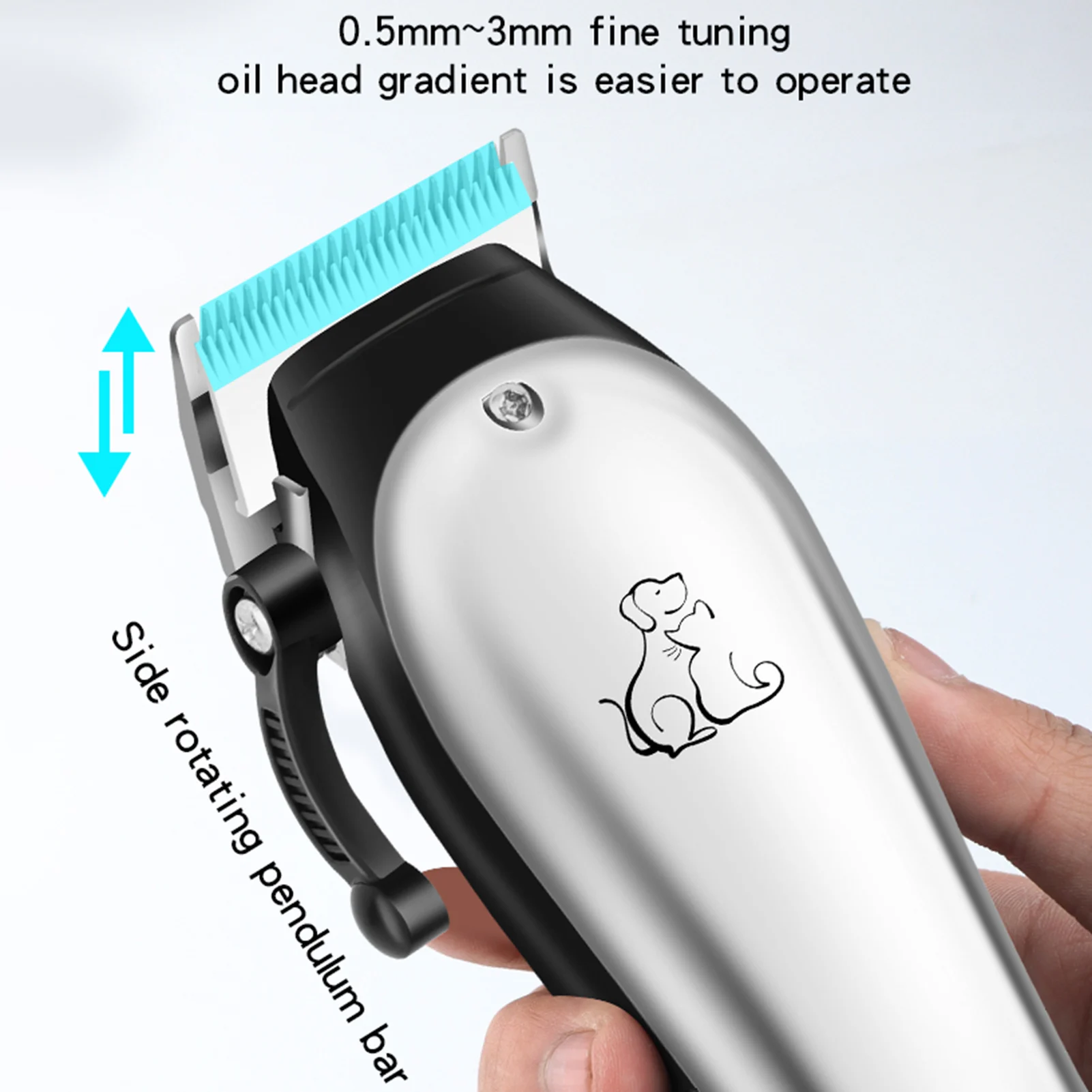 HIENA триммер для волос для домашних животных 2400 мАч, мощная машинка для стрижки волос для больших кошек и собак, профессиональный салон, электрические парикмахерские машины для стрижки