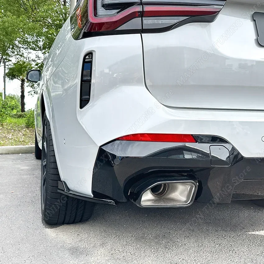 Car ABS Rear Bumper Lip Side Diffuser Canards Spoiler Splitter Body Kits Trim for BMW X3 G01 LCI M Sport 2022-2023+ Tuning