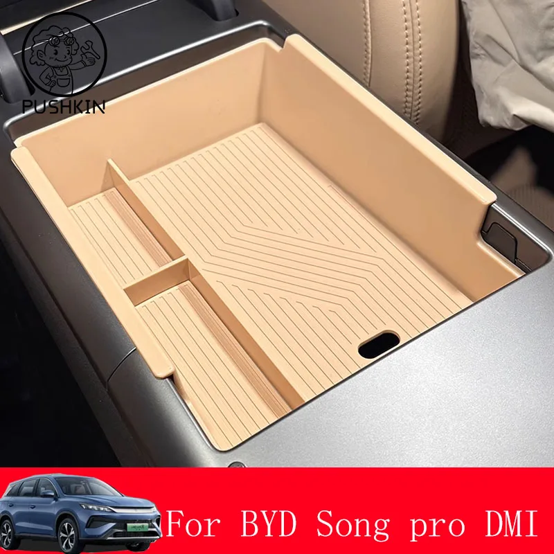 

For BYD SONG PRO DMI 2024 2025 Car Central Control Lower Armrest Box Storage Box Partition Layer Storage Car Interior Supplies