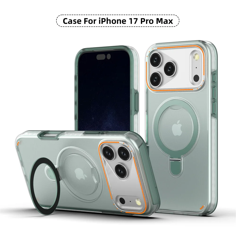 Luxuriöse Magnet-Faltbare Doppelschicht-Handyhülle für iPhone 18 17 16 15 14 13 12 Pro Max 11 Stoßfeste Schutzhülle – Detail 2