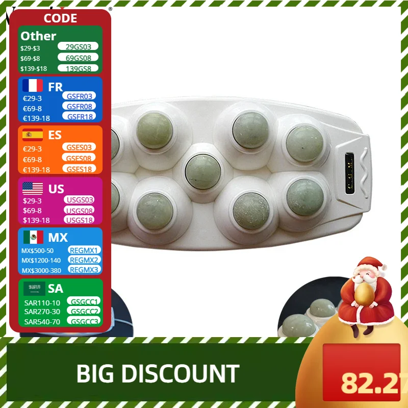 Natural Jade Heat Therapy Massager Physical Therapeutic Device For Body Ten Massage Point Relaxation and Muscle Stimulator