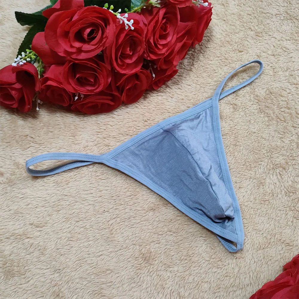 

Bikini Men's Sexy Thong Erotic Panties Bulge Pouch G-strings Thongs Solid Color Low Waist Gay Jockstrap Erotic Lingerie