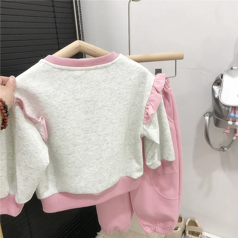 

Girls' Outfit Spring and Autumn New Children's Fashionable Casual Long Sleeve Two-Piece Set for Baby Girls