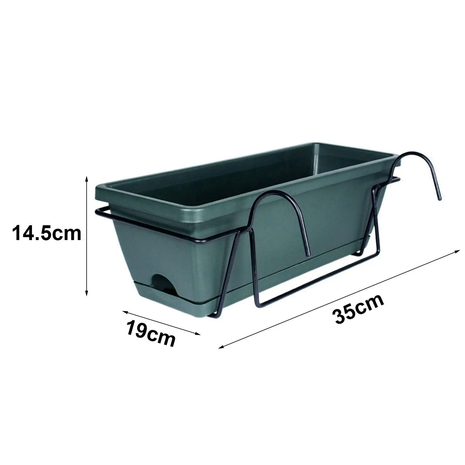 Hanging Planter for Balcony Railing Flower Pot for Windowsill Patio Outside