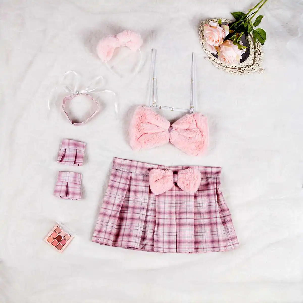 

New Arrival Women's Sexy Cosplay Cat Bikini Set Adult Lady Sweet Erotic Lingerie Underwear Roleplay Katze Girl Costume Nude Wear