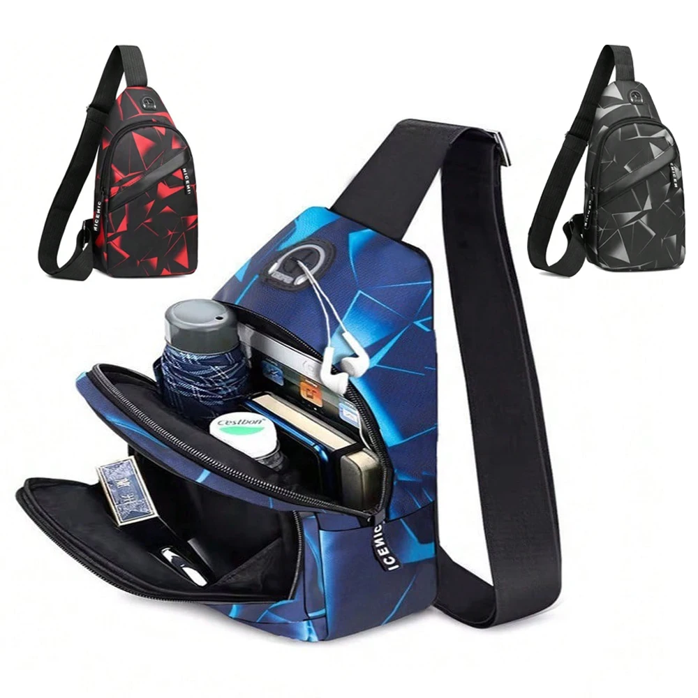 1pcs Lightweight Outdoor Sports Casual Couples Backpack/Chest Bag, Fashionable Korean Style Shoulder Bag