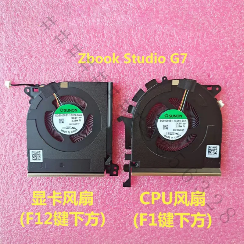 ACV+Original CPU & GPU Cooling Fan DC5V 2.25W For HP ZBook Studio G7 Mobile Workstation Laptop Thermal Cooler Fan Assembly