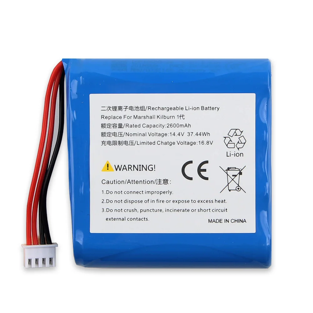 2600mAh Replacement Battery TF18650-2200-1S4PA For Marshall Kilburn 1Gen 1 Gen Outdoor Bluetooth Speaker Rechargable Batteries