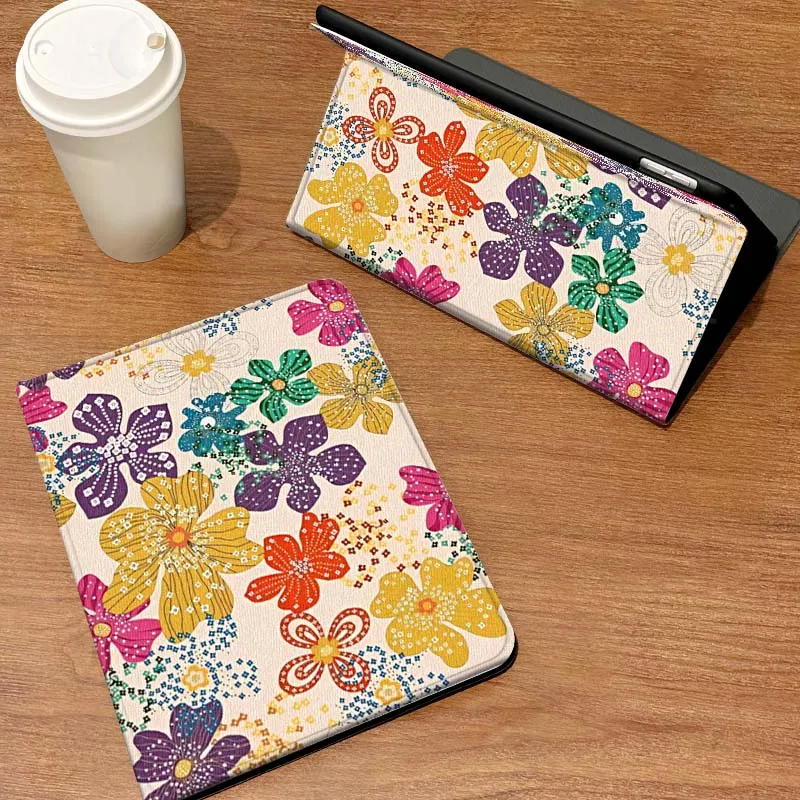 

Pink Yellow Floral Pattern Case For Samsung Galaxy Tab A7 A A9 A11 S6 A11 A8 S11 Lite Plus 10.4 10.5 Inch Tablet