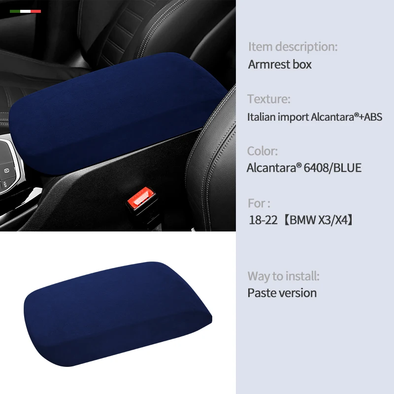pour-bmw-x3-x4-g01-g02-ix3-2018-2019-2020-2021-2022-housse-de-boite-d'accoudoir-en-flanelle-garniture-de-console-centrale-de-voiture-accessoires-en-daim