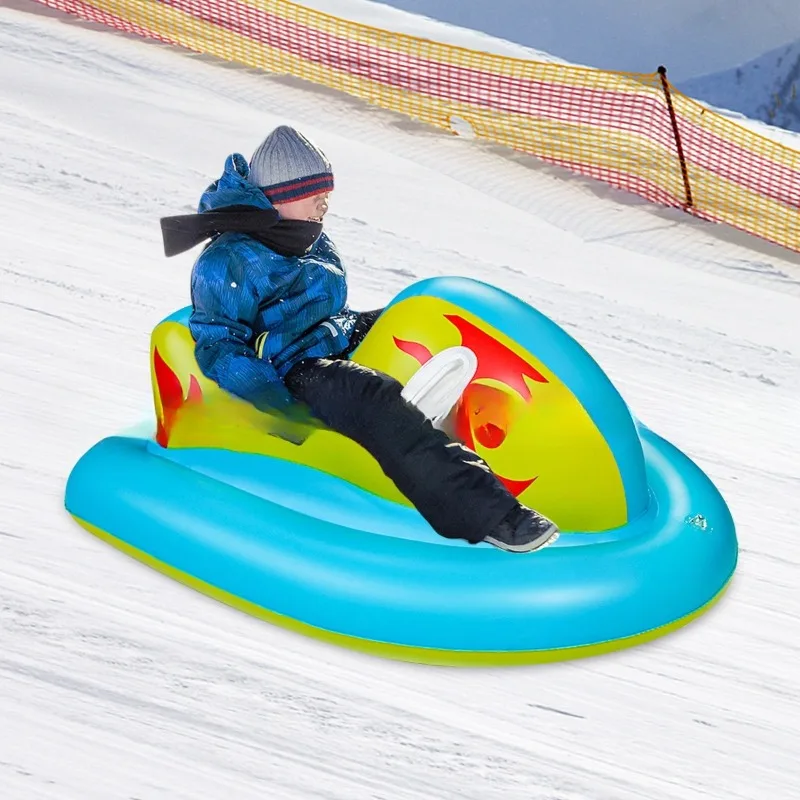 PVC Inflatable Children's Jet  Ski Dry Ski Circle Trail Snowboarding   Pare Soleil De Voiture Electronic Load