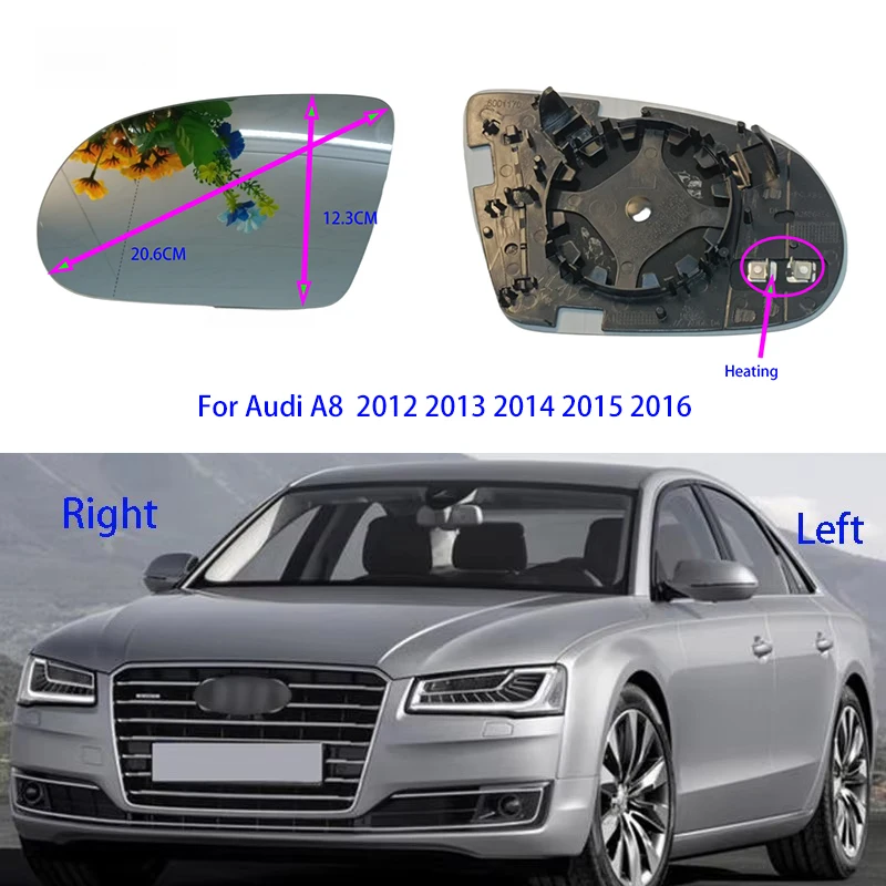 

Для Audi A8 2012 2013 2014 2015 2016 OEM Замена прямого посадки с подогревом бокового зеркала Стекло автозапчасти НОВЫЙ 1 шт.