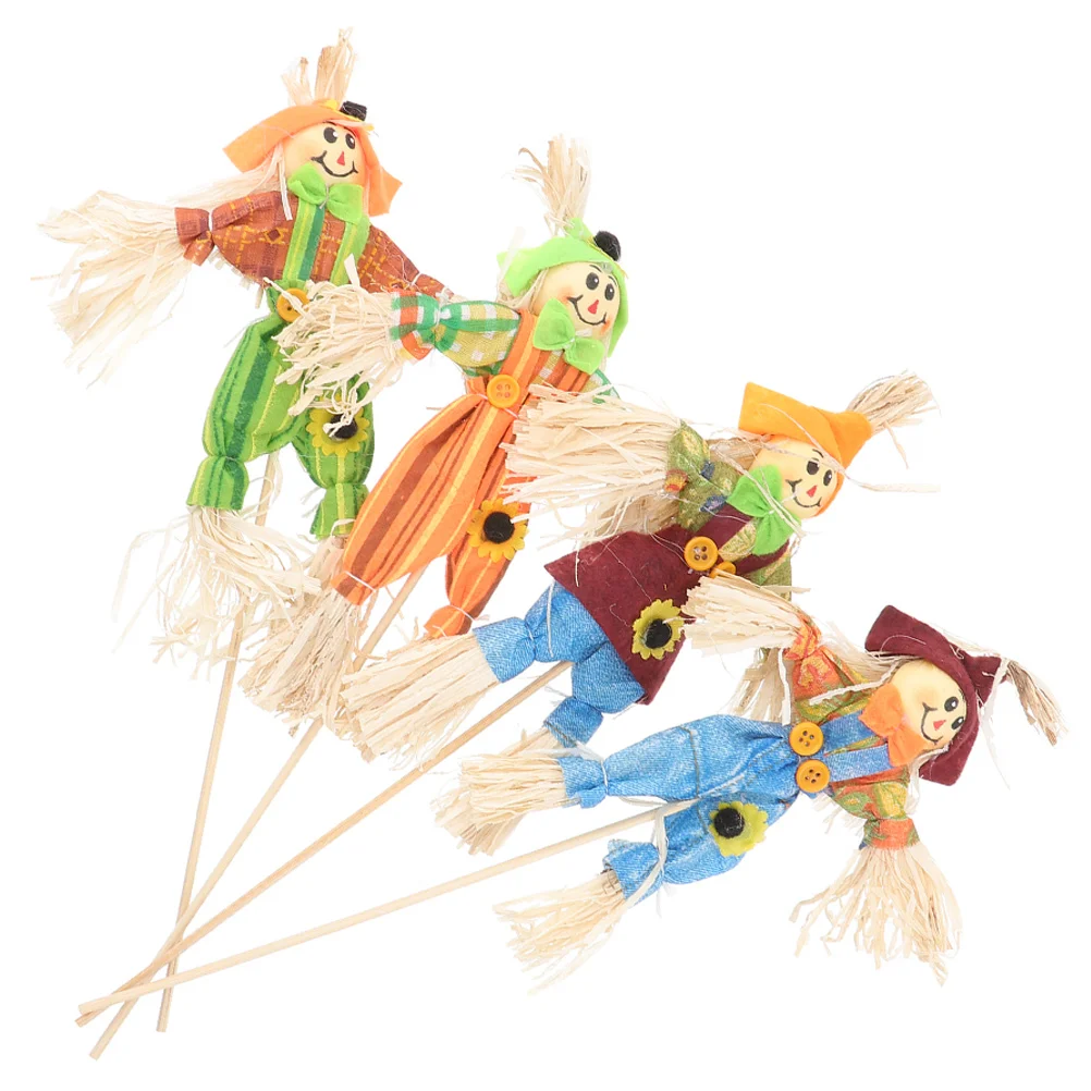 

4 шт., украшение для пугала в виде тыквы, украшение для вечеринки в честь Дня благодарения, украшения для Хэллоуина, в помещении