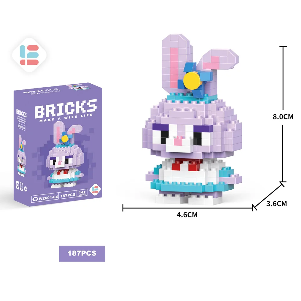 Anime Figure Building Blocks KuromiAction Figure Cartoon Building Blocks for Kids Toys for Lego Cute Hello Kitty 3D Puzzle Gifts