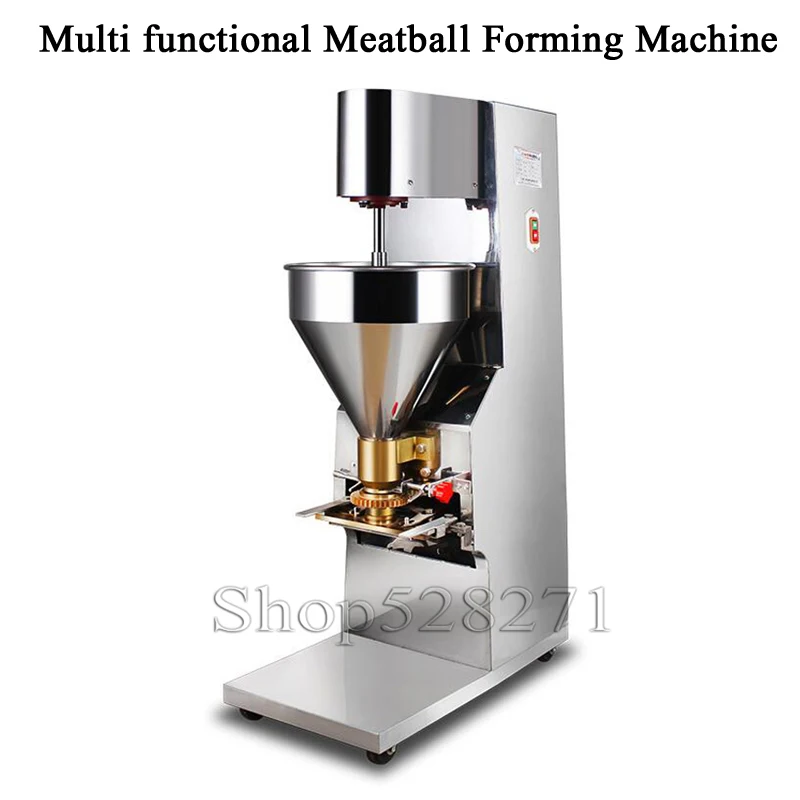 

1100W Table Top Automatic Meatball Making Machine Fish Pork Beef Meat Ball Maker Forming Machine With 18mm 22mm 26mm Moulds