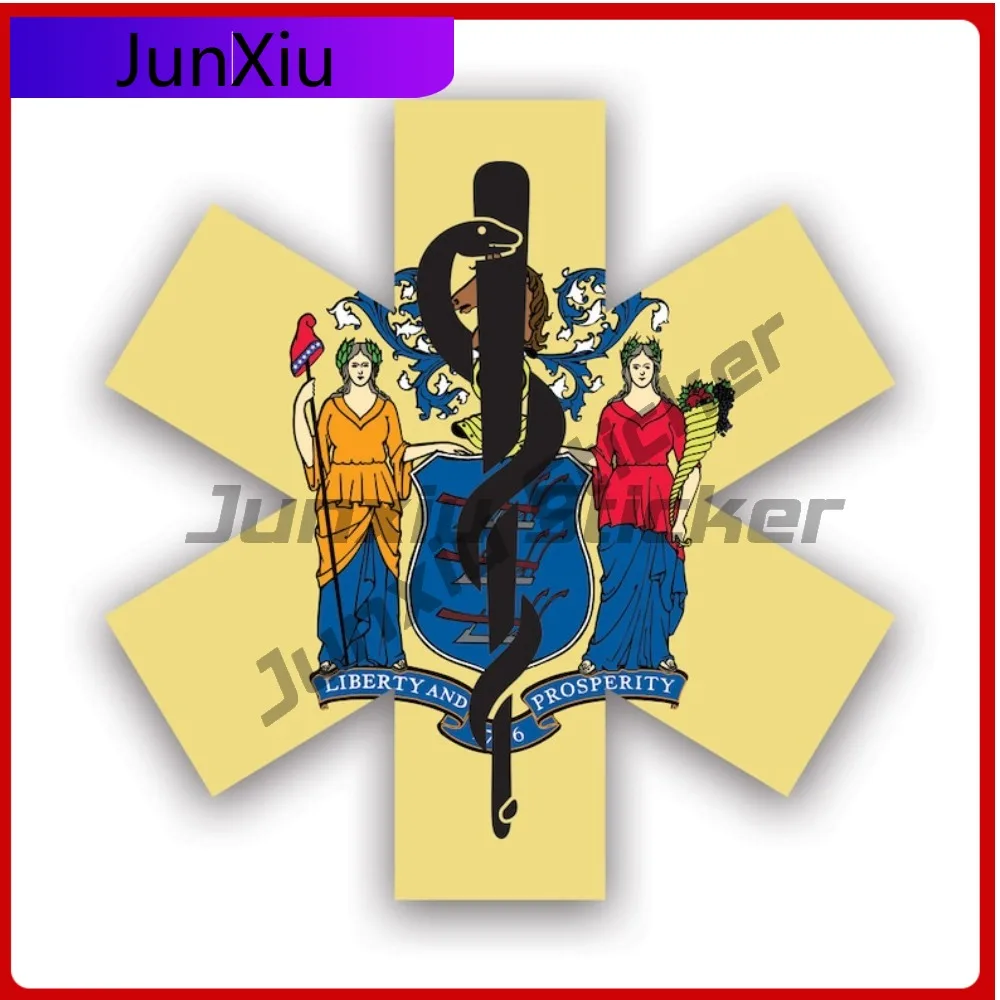 

New Jersey Star Weather Resistant Sun Resistant Cool For Car Body Rear Windshield Motorcycle Removable Self Adhesive Decor