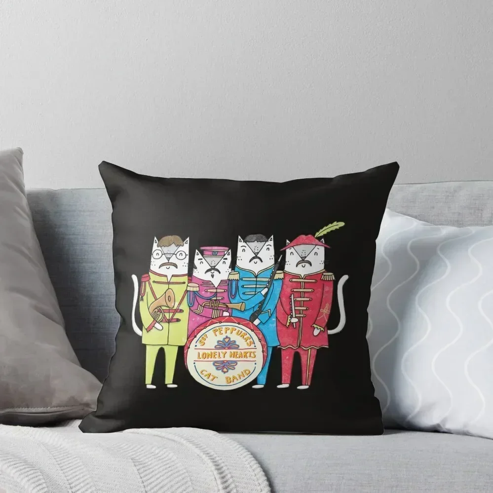 SGT Peppurr_s Lonely Hearts Cats Band Throw Pillow Pillowcase Sofa Cover Sofa Pillow Cover Sofa Covers pillow