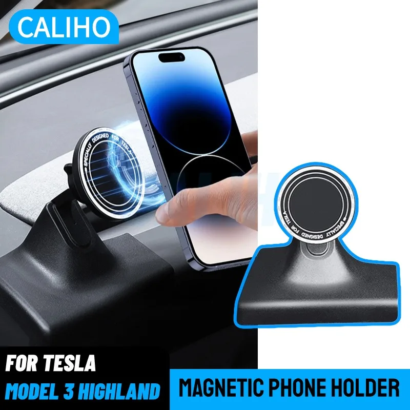 Supporto per telefono da auto per Tesla Model 3 Highland 2023 2024 posizione di guida accessori per telaio di supporto magnetico regolabile per