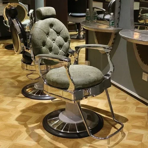 Sedia girevole Vintage di lusso cosmetica trattamento professionale sedia da barbiere salone parrucchiere Cadeira mobili da salone