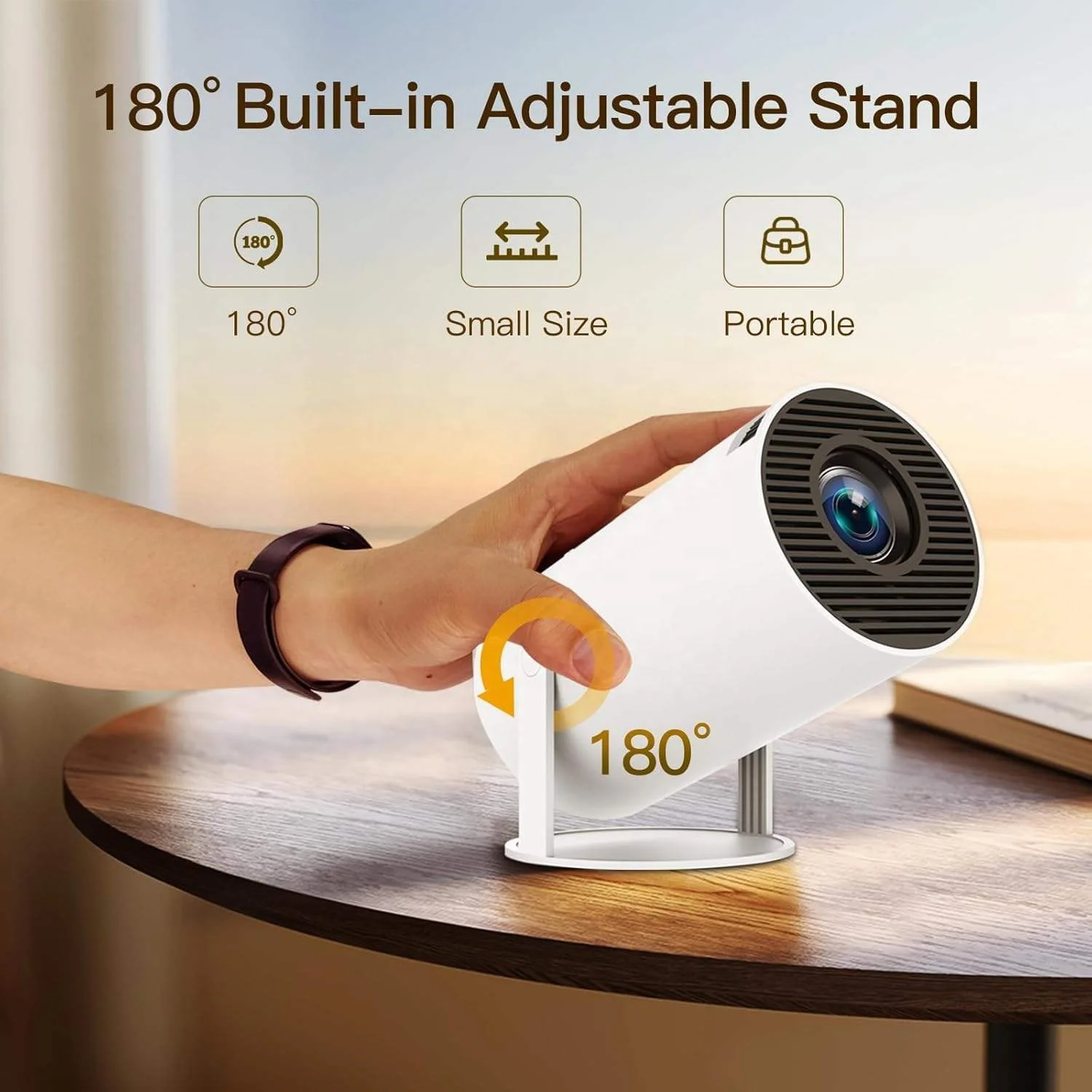 Top Rated Portable 4K Android WiFi Projector, Mini LED LCD for Home Outdoor Use Perfect Gift