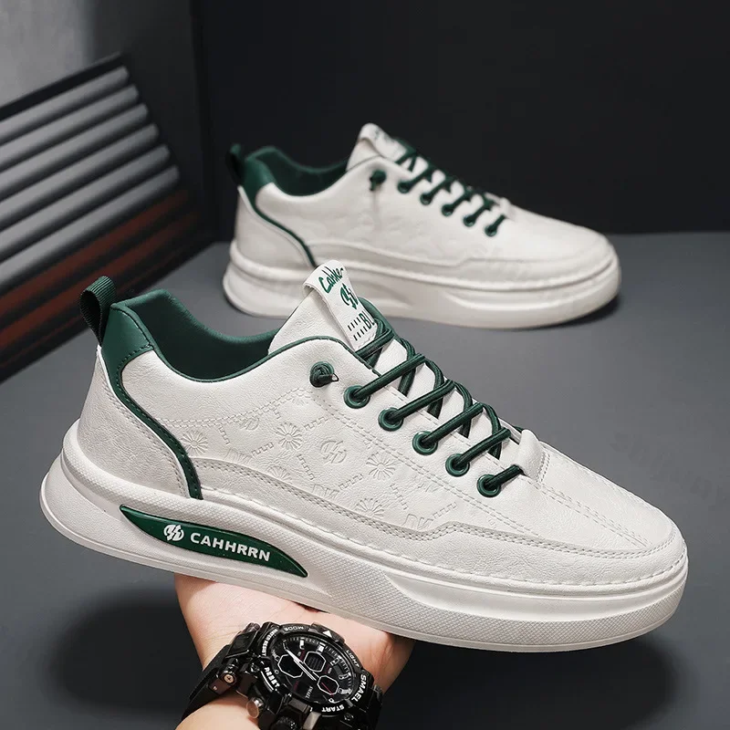 

Мужские кроссовки, уличная дышащая спортивная модная повседневная обувь, белая обувь для скейтборда на платформе, удобная нескользящая теннисная обувь