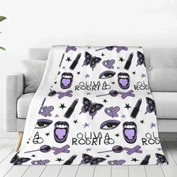 Sour Guts Vampire Olivia Rodrigo Fleece Blanket Fashion Throw Blanket for Bed Sofa Couch 125*100cm Quilt