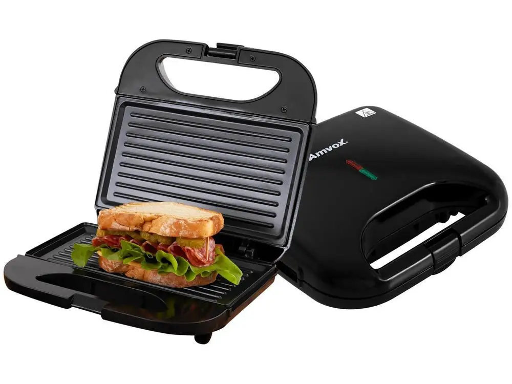 Sandwiches Amvox AMS Black 370 750W - 110V