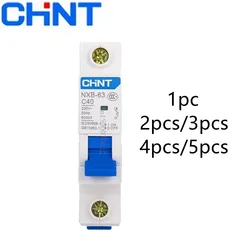 CHINT MCB NXB-63 1P 1A 2A 3A 4A 16A 32A 63A Miniature Circuit Breaker AC 230V DIN Rail Mounting Miniature Household Air Switch