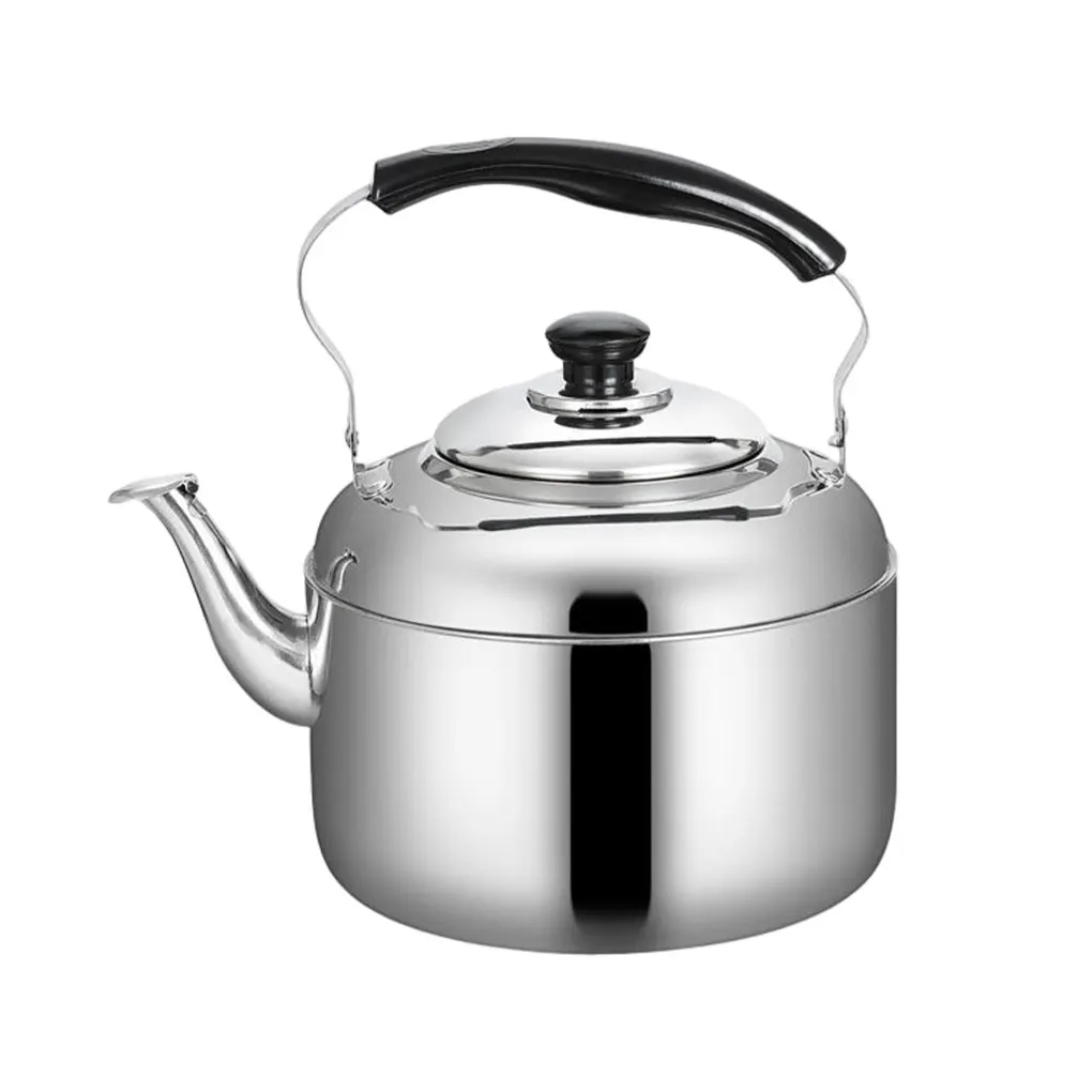 

Whistling Kettle Teapot Stainless Steel Household Soup Pot Camping Tea Kettles Kitchen Tool Stove Induction Cooker 9 Catty