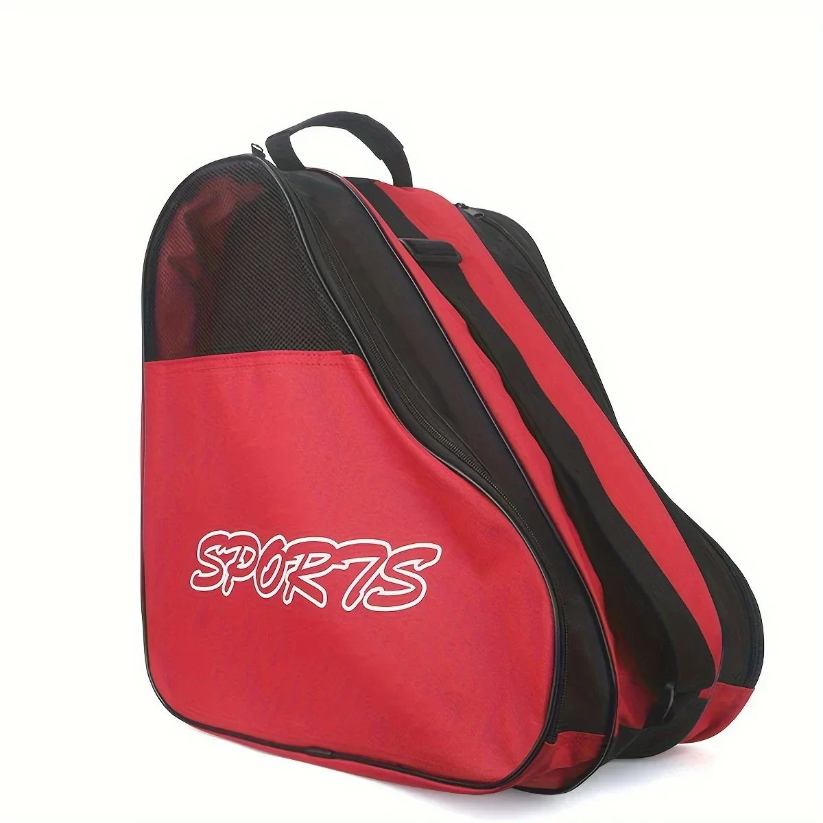 1pc 3-layer Skating Bag, With Adjustable Shoulder Strap, Large Capacity Thick Breathable Storage Bag, For Roller Skates image 2