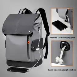 Pvc Waterproof Backpack Capacity Travel Backpack with Multi Pockets Earphone Usb Charging Holes Waterproof Laptop for Business