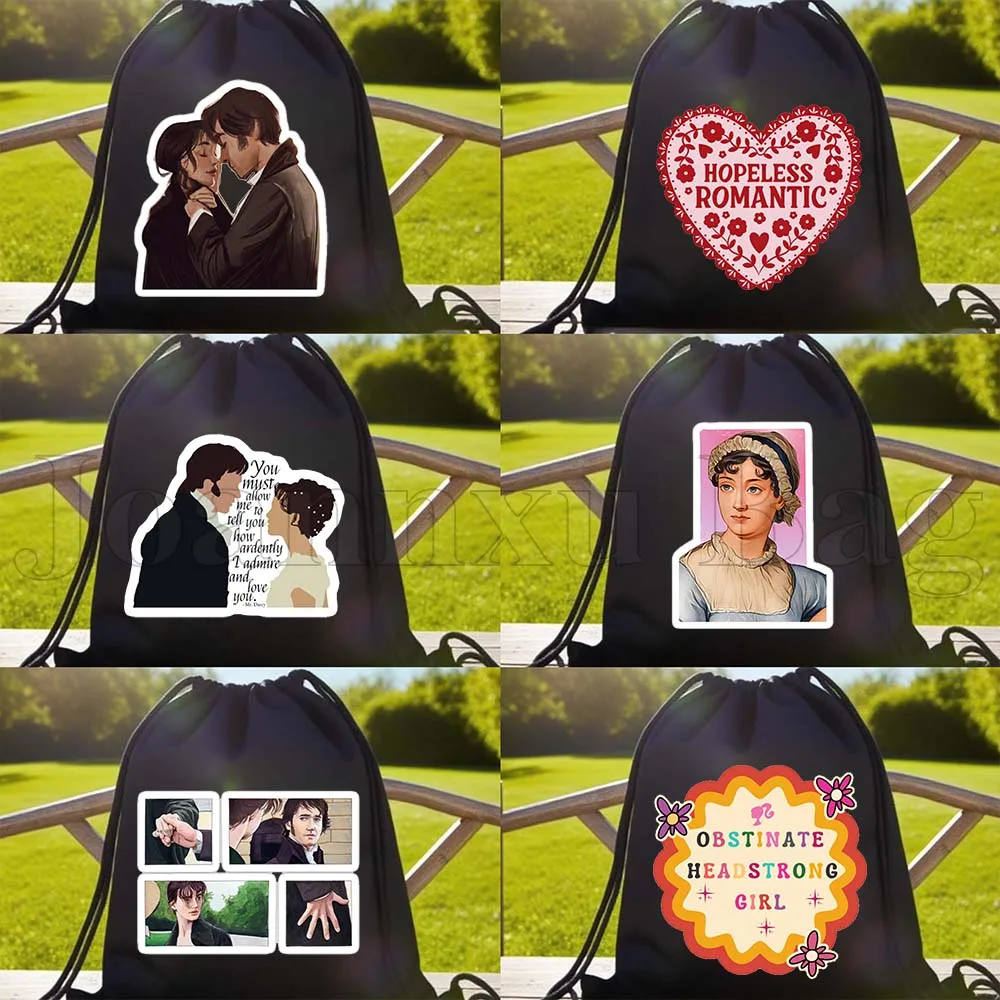 

Гордость и предубеждение: Непокорная девушка, Джейн Остин, книги, подарки, Элизабет Беннетт, сумки на шнурке, рюкзак, спортивная сумка