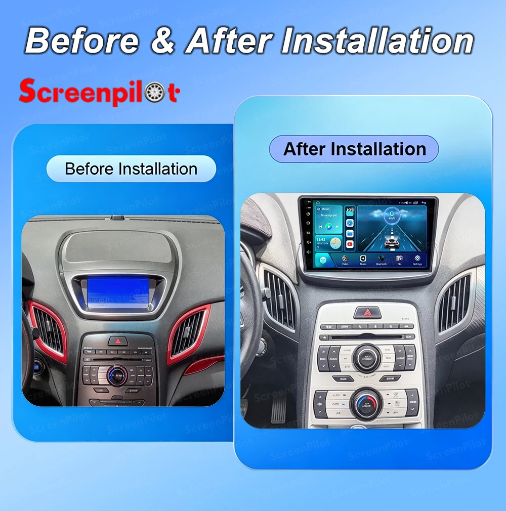 Android 16 For Hyundai Rohens Genesis Coupe 2009 – 2012 Car Radio Stereo Head Unit Multimedia Video Player 2K QLED 9 Inch 5G RDS