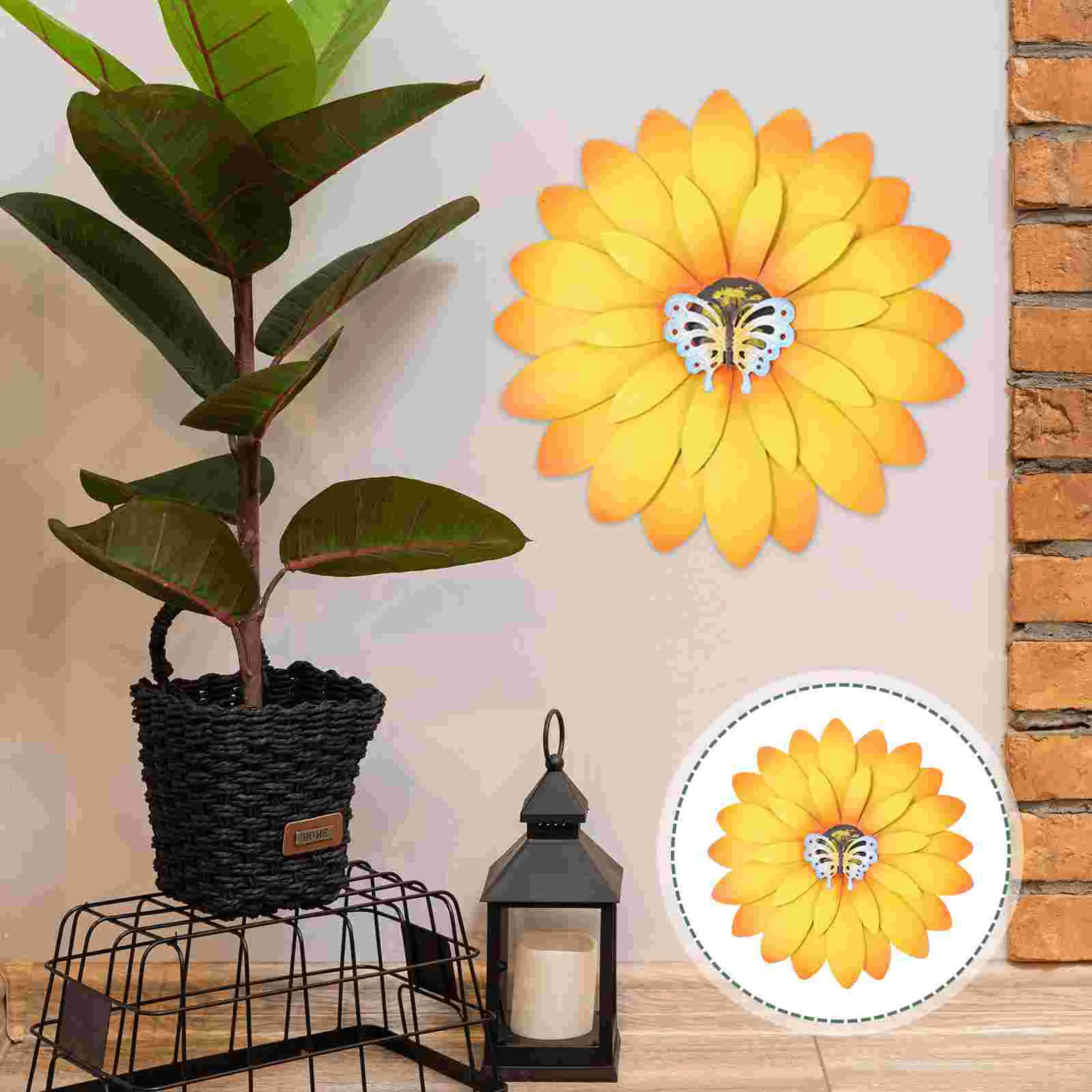 

Decorate Wall Hanging Flowers Garland for Decoration Patio Metal Plant Bedroom