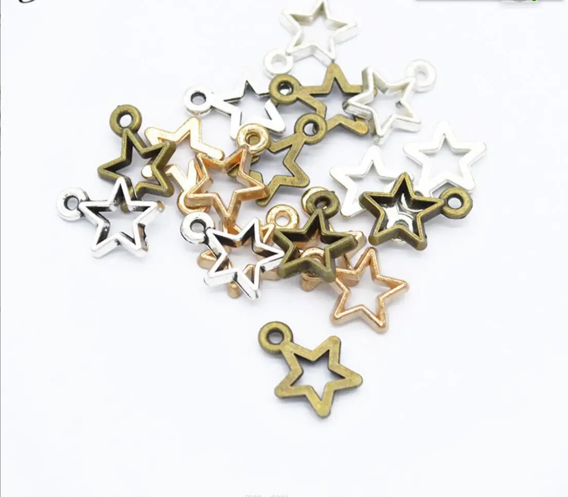 

20pcs Charms Star Pentagram 14*11mm Handmade Pendant Making fit,Vintage TibetanBronze,DIY For Bracelet Necklace F0050