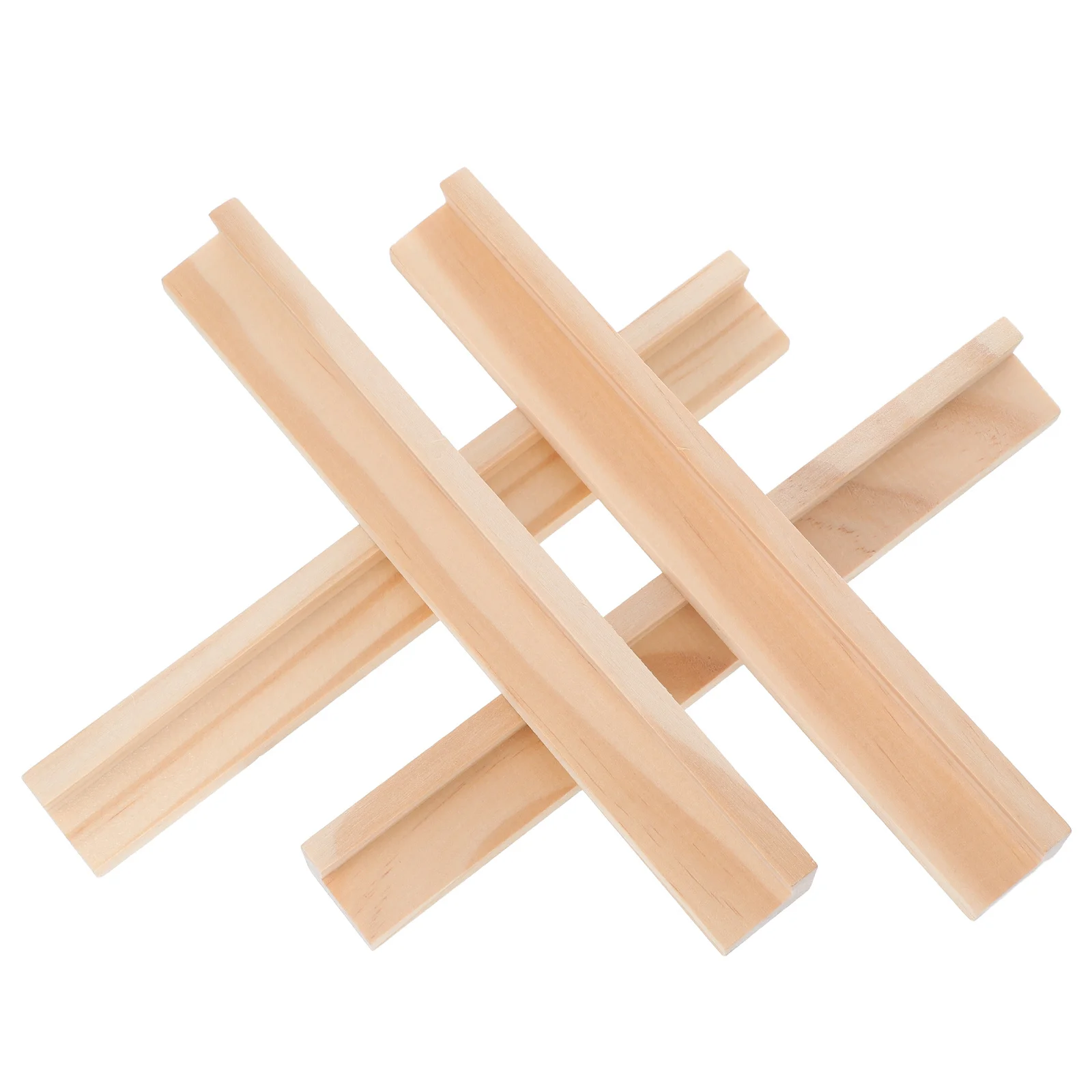 4 stuks handgemaakte houten displaystandaard functionele domino-bases voor het oprecht houden van tegels, nette gaming-organizer, woondecoratie