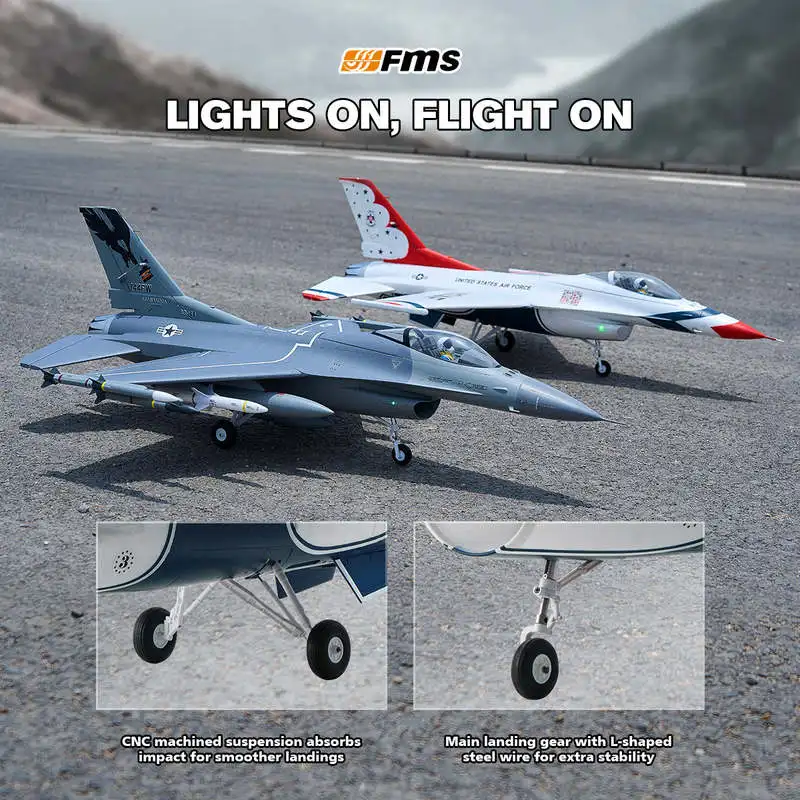 

FMS EDF Jet 64mm F16 Fighting Falcon Fixed-Wing Remote Control Aircraft Model Outdoor High-Speed Electric Remote Control Model