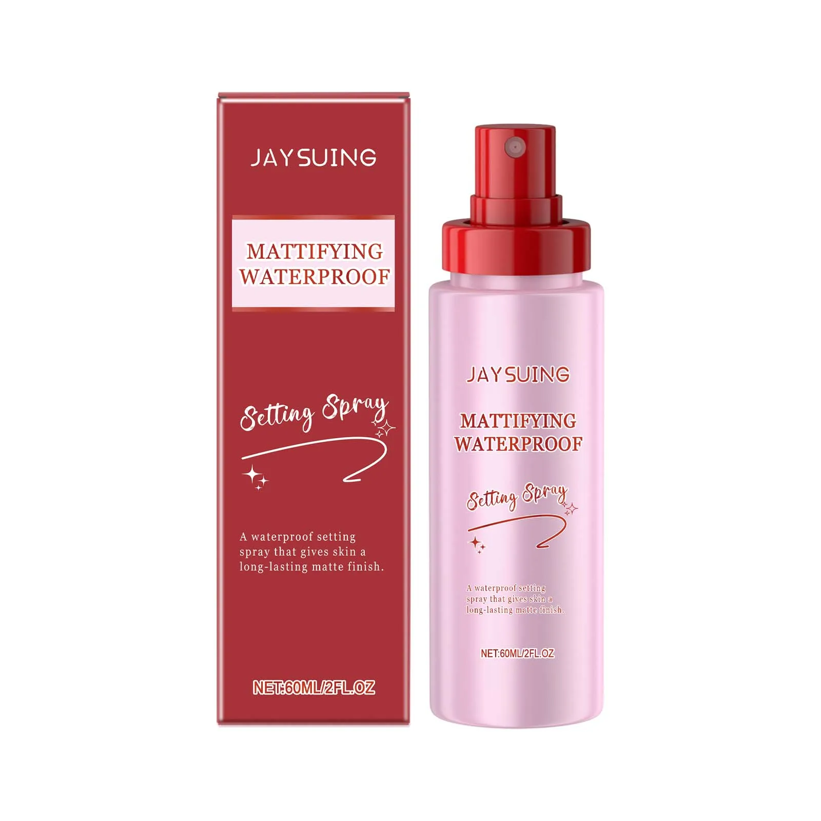 Mattifying Waterproof Setting Spray Matte Base Makeup Control Oil Non-sticky Glossy Make-Up Fixer Spray for All Skin 60ml