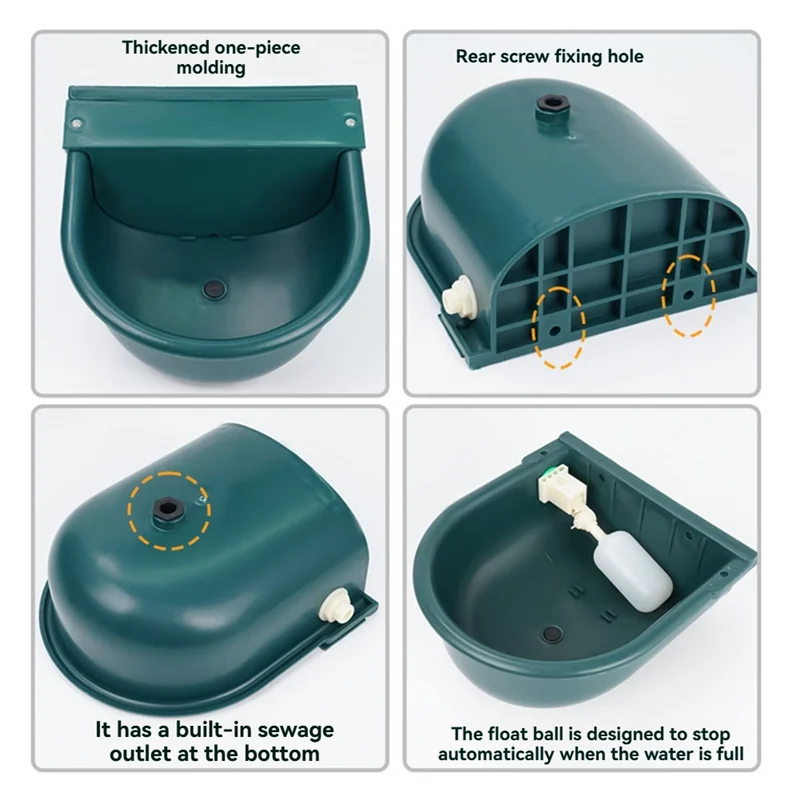 

ABKO-Automatic Livestock Drinking Bowl Plastic Thickened Drink Sink For Cattle Sheep Horses Cows Farm Supplies