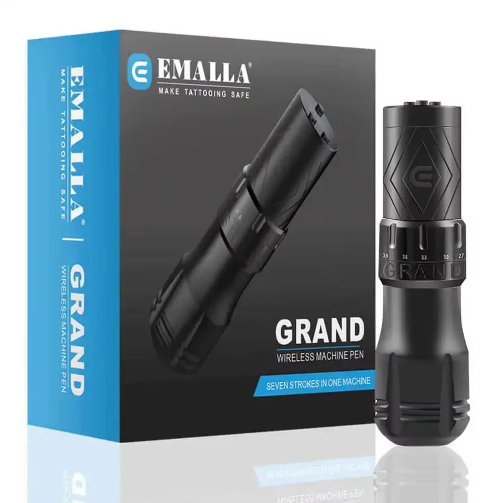 

EMALLA G3 Беспроводная машина для татуировки Ручка Аккумулятор большой емкости Бесщеточный двигатель Ручка для татуировки Машина 7-тактная регулируемая