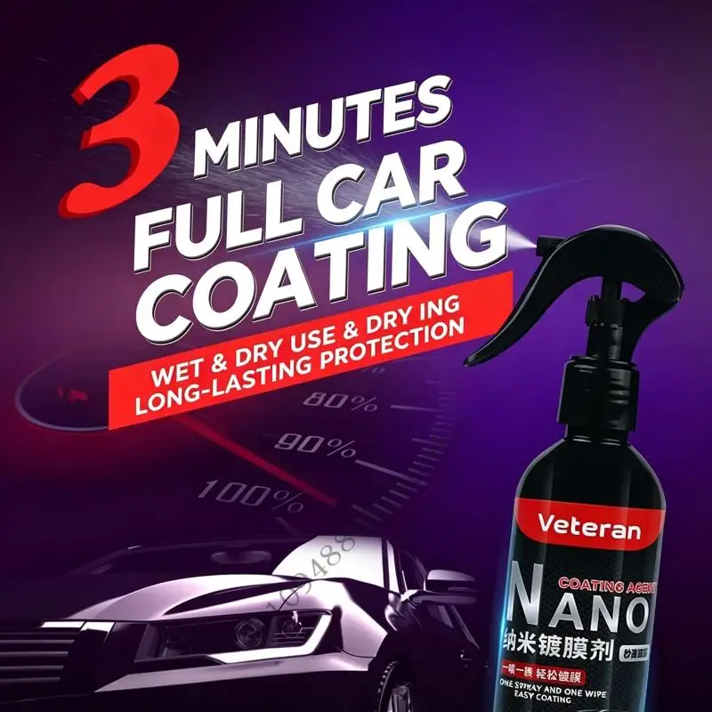 Bottle Car Paint Care Coating Agent for Automotive Exterior Wet and Dry Wipe Use, for Car Owners, 1 Bottle Package