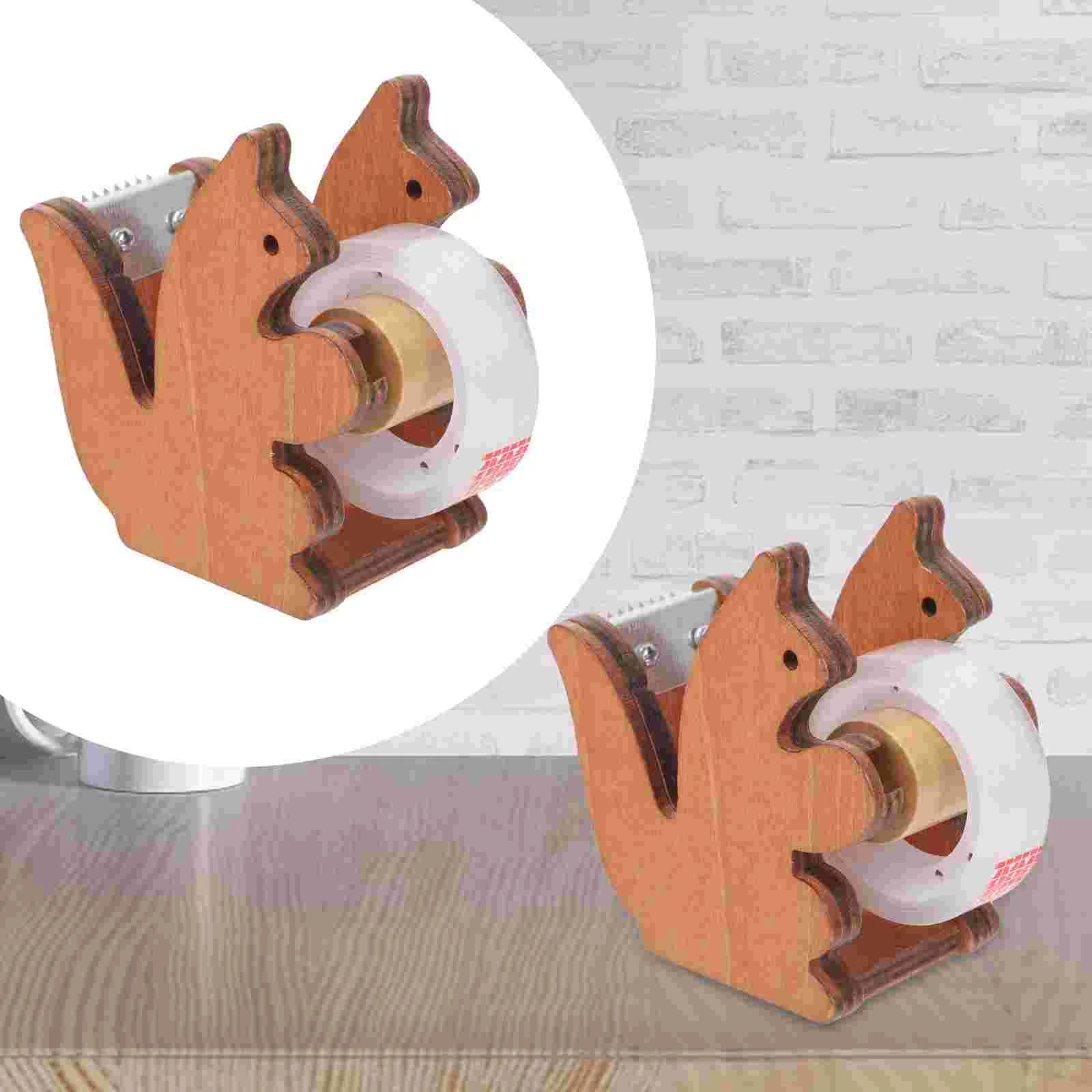 Dispensador de washi infantil con cinta decorativa y conducto de madera resistente portátil