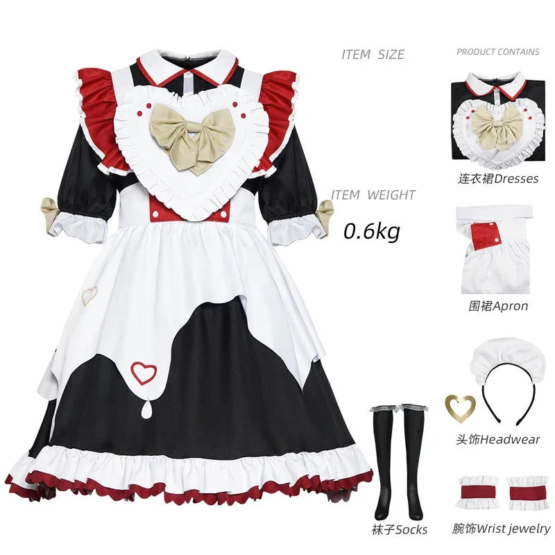 FC6Needy Girl Overdose KAngel Cosplay Needy Girl Overdose Ame Chan Cosplay Costume Lolita Maid Dress Party Costume Anime Ma@FC8!