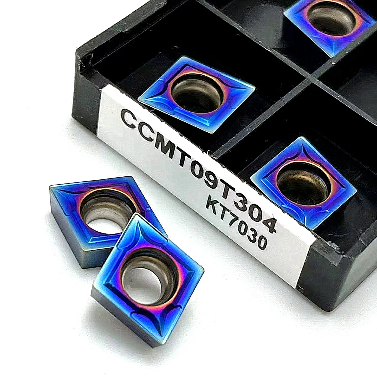 CCMT09T304 KT7030 CCMT 09t308 KT7030 Nano Blue เครื่องกลึงเครื่องมือใบมีดเพชร NC เครื่องมือคุณภาพสูง CCMT09t 304