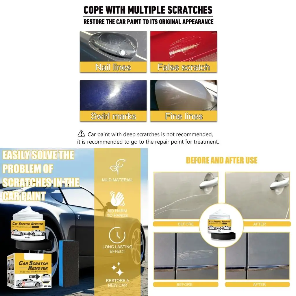 Car Exterior Scratch Eraser Simple Scratch Repair Solution Revives Paint lusters