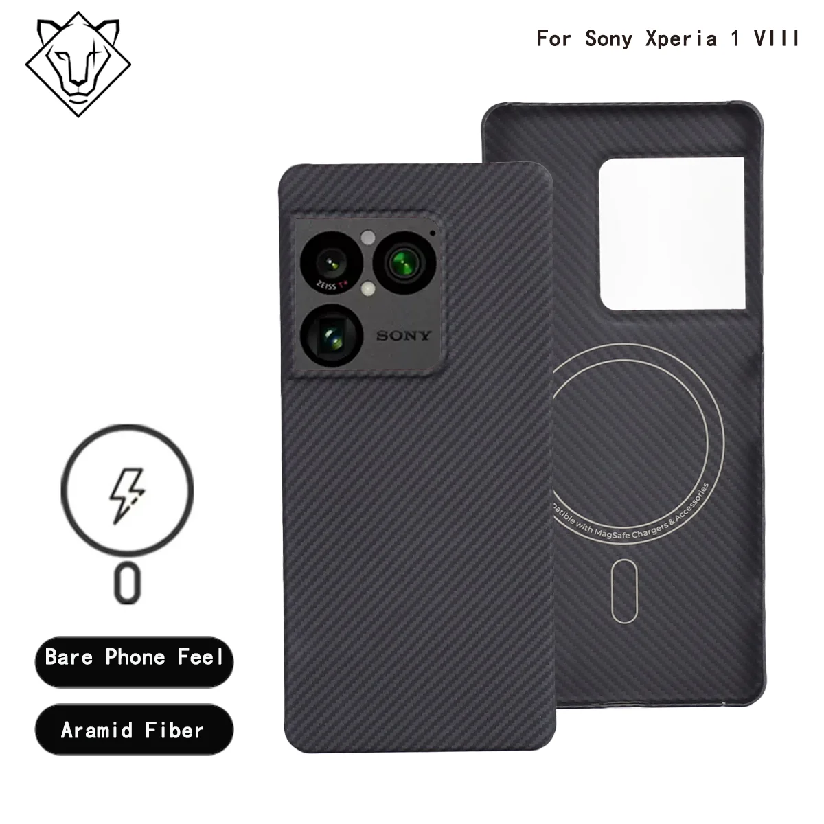 Genuine Aramid Kevlar Fiber Phone Case For Sony Xperia 1 VIII Shockproof Anti-Fingerprint Ultra Slim MagSafe Protective view 6