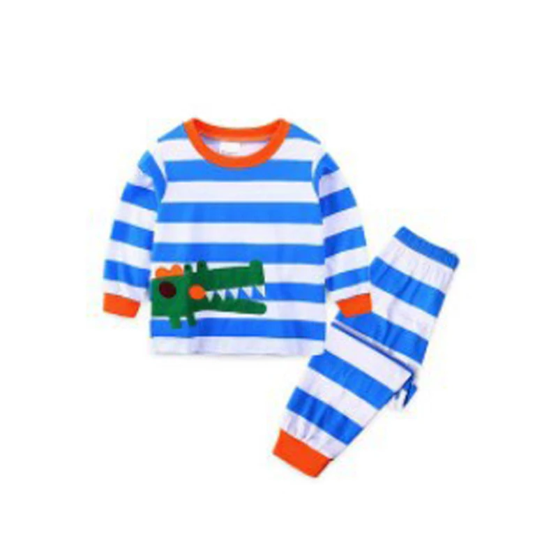 IYEAL Children Nightpwear Home Suit Soft Cotton Boys Sleepwear Suit  Baby Boys Cute Cartoon Pajamas Sets Tops+Pants 2pcs