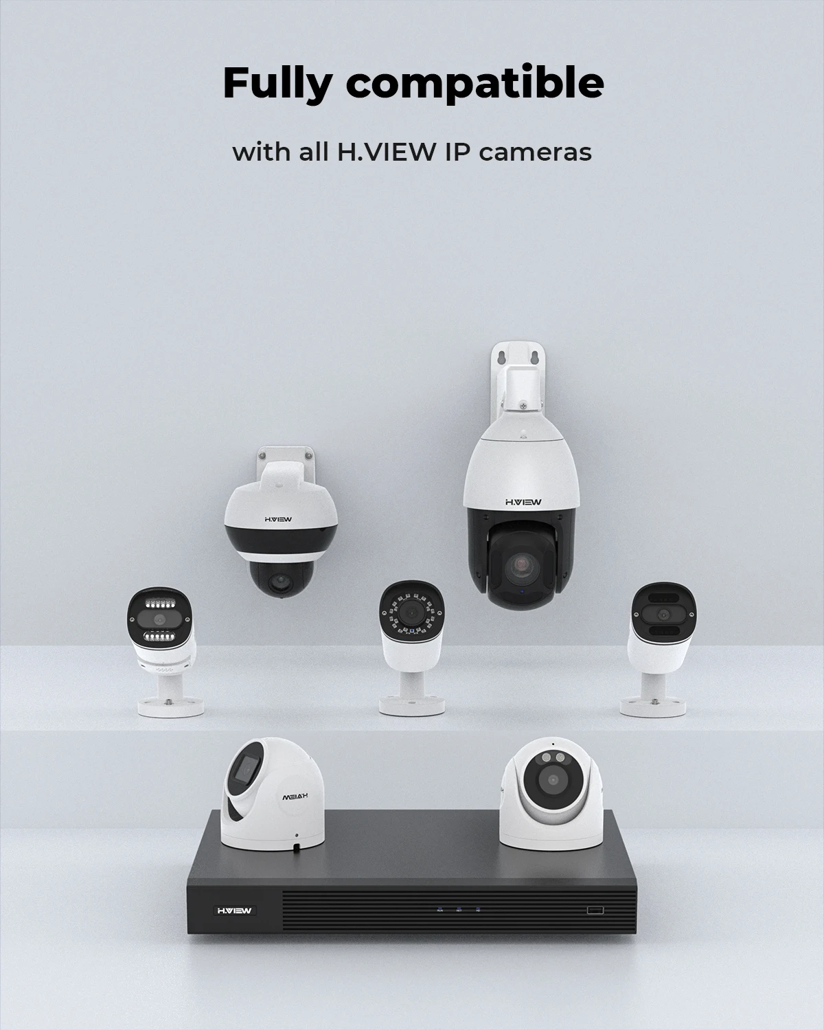 H.View Network Video Recorder 16ch 4K/8MP/6MP/5M/4MP/3MP H.265 Poe Nvr Cctv Surveillance Security System for IP Camera Onvif