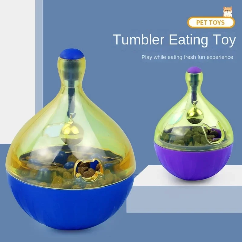 

Pet Cat Fun Bowl Feeding Toys Dog Tumbler Feeder Puppy Kitten Shaking Leakage Food Ball Container Exercise Training Toys