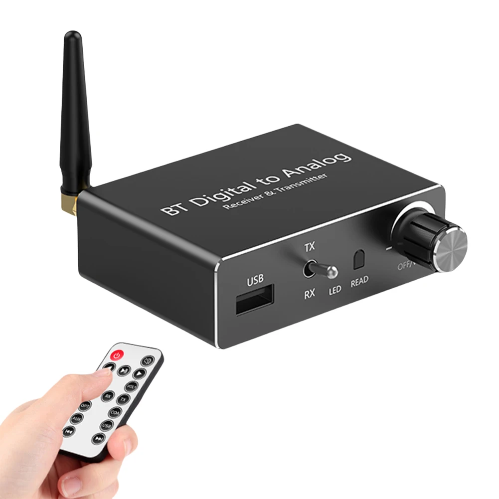 BT 5.3 Audio Receiver Transmitter Digital To Analog Audio Converter Toslink Optical To 3.5mm Jack Adapter for Amp TV Home Cinema